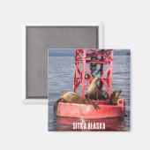 Hafen-Siegel - Sitka Alaska Magnet (Vorderseite/Rückseite)