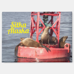 Hafen Siegel - Sitka Alaska rechteckiges Magnet