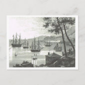Hafen Singapur 1819 Postkarte (Vorderseite)