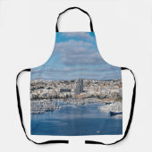 Hafen Sliema mit modernen Gebäude und Booten Schürze (Vorderseite)