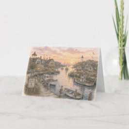 Hafen-Sonnenuntergang Karte