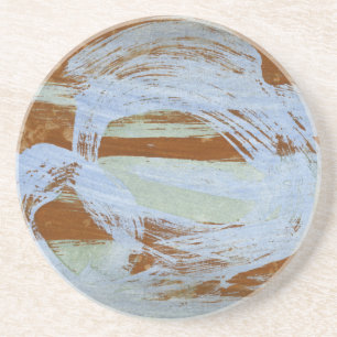 Hafen-Sonnenuntergang Sandstein Untersetzer