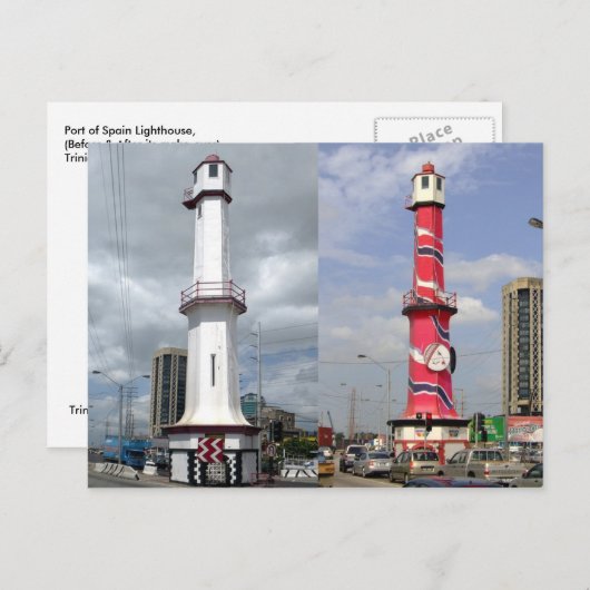 Hafen Spanien Leuchtturm, Trinidad Postcard Postkarte (Vorne/Hinten)
