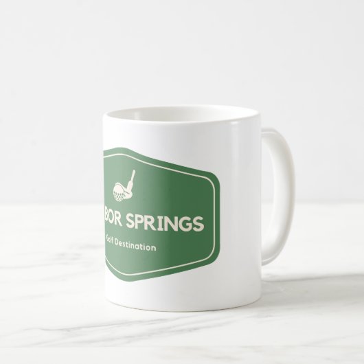 Hafen Springs Golf Ziel Michigan Kaffeetasse (VorderseiteRechts)