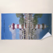 Hafen Stadt Leuchtturm Strandtuch (Vorderseite)