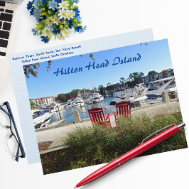 Hafen Stadt Yacht-Becken Marina Hilton Head Island Postkarte