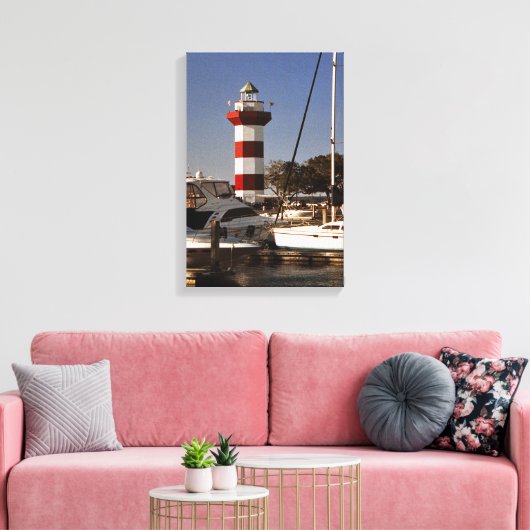 Hafen Stadtlighthouse Leinwanddruck (Insitu (Wohnzimmer))
