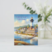 Hafen Stadtlighthouse Postcard Postkarte (Stehend Vorderseite)