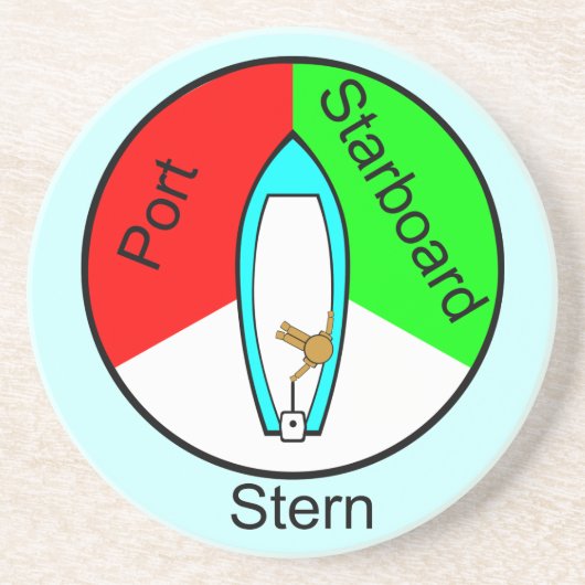 Hafen-Steuerbordheck Getränkeuntersetzer (Vorne)