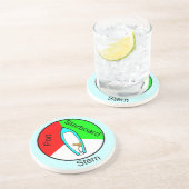 Hafen-Steuerbordheck Getränkeuntersetzer (Seite)