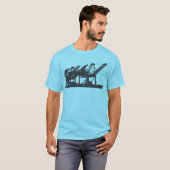 Hafen streckt Türkis-T - Shirt (Vorne ganz)