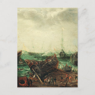Hafen Szene von Adam Willaerts Postkarte