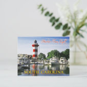 Hafen Town Lighthouse, Hilton Head Island, SC Postkarte (Stehend Vorderseite)