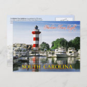 Hafen Town Lighthouse, Hilton Head Island, SC Postkarte (Vorne/Hinten)