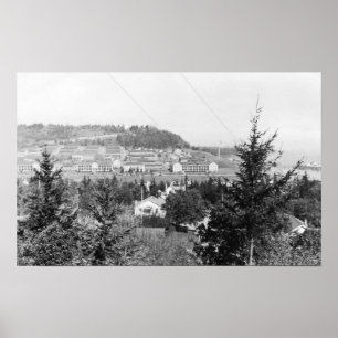 Hafen Townsend, WA Ansicht-Hauptleitung pfeift Poster