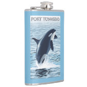 Hafen Townsend, WashingtonOrca Springen Flachmann (Rechts)