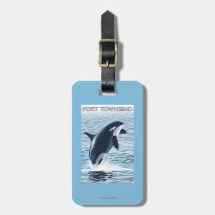 Hafen Townsend, WashingtonOrca Springen Gepäckanhänger