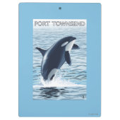 Hafen Townsend, WashingtonOrca Springen Klemmbrett (Rückseite)