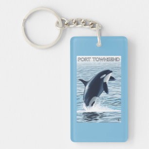 Hafen Townsend, WashingtonOrca Springen Schlüsselanhänger