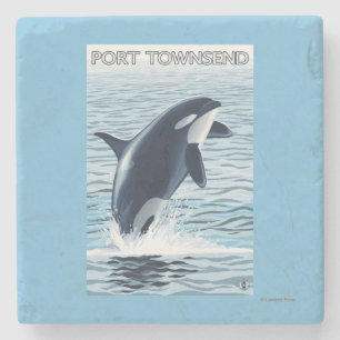 Hafen Townsend, WashingtonOrca Springen Steinuntersetzer