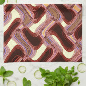 Hafen-u. Pfirsich-Geschirrtuch durch Künstler C.L. Küchentuch (Gefaltet)