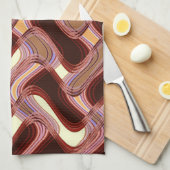 Hafen-u. Pfirsich-Geschirrtuch durch Künstler C.L. Küchentuch (Viertel Falte)