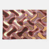 Hafen-u. Pfirsich-Geschirrtuch durch Künstler C.L. Küchentuch (Horizontal)