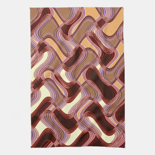 Hafen-u. Pfirsich-Geschirrtuch durch Künstler C.L. Küchentuch (Vertikal)