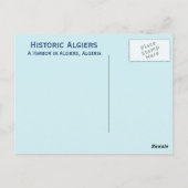 Hafen und Bewunderung, Algier, Algerien Postkarte (Rückseite)