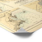 Häfen und Häfen an der Südküste Englands Poster (Ecke)