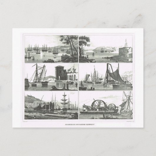 Häfen und Häfen Postkarte (Vorderseite)