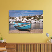 Hafen- und Hafengebiet mit griechischen Fischerboo Leinwanddruck (Insitu (Wohnzimmer))