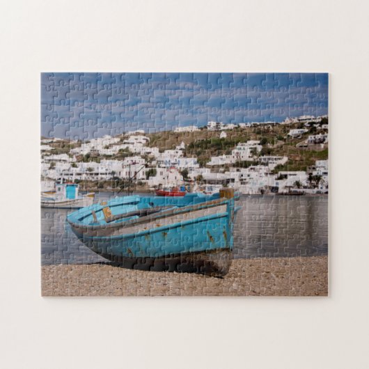 Hafen- und Hafengebiet mit griechischen Fischereif Puzzle (Horizontal)