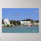 Hafen und Segelboote in Antigua Canvas Print Poster (Vorne)