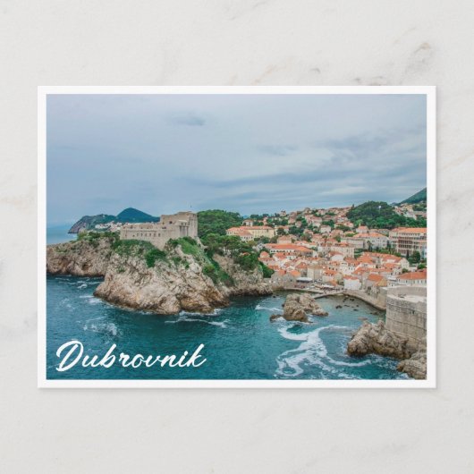 Hafen und Stadtzentrum von Dubrovnik Postkarte (Vorderseite)