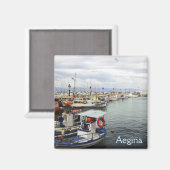 Hafen von Aegina Magnet (Vorderseite/Rückseite)