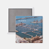 Hafen von Alicante Magnet (Vorderseite/Rückseite)