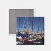 Hafen von Alicante Magnet (Vorderseite/Rückseite)