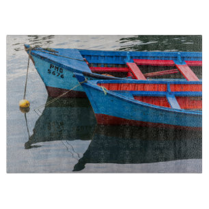 Hafen von Angelmo, Fischerboote. Schneidebrett