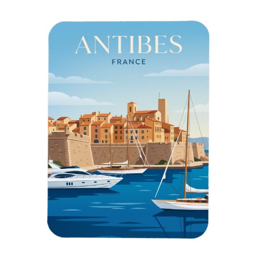 Hafen von Antibes Frankreich Magnet (Vertikal)