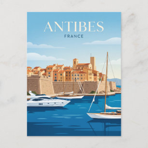 Hafen von Antibes Frankreich Postkarte