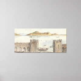 Hafen von Arona (1795) Charles Gore Leinwanddruck