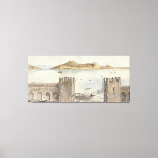 Hafen von Arona (1795) Charles Gore Leinwanddruck (Vorderseite)