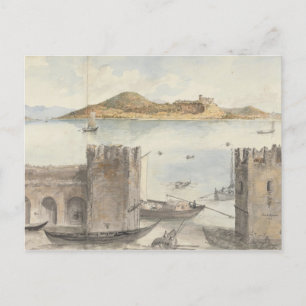 Hafen von Arona (1795) Charles Gore Postkarte