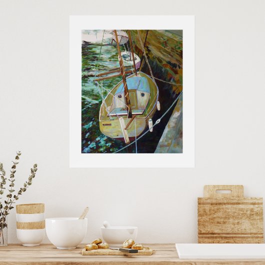 Hafen von Audierne Poster (Küche)