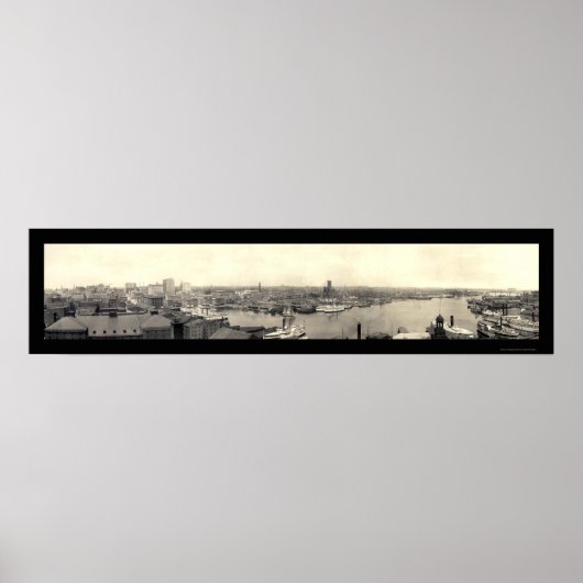 Hafen von Baltimore MD Foto 1905 Poster (Vorne)