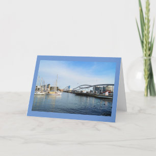 Hafen von Barcelona Feiertagskarte