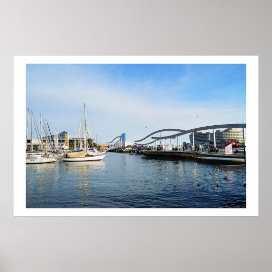 Hafen von Barcelona Spanien Poster (Vorne)