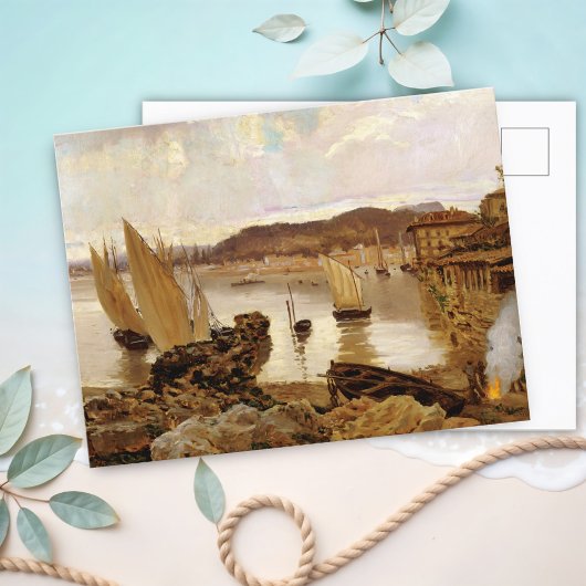 Hafen von Bilbao, Antonio Munoz Degrain Postkarte