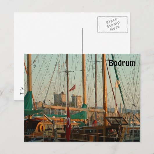 Hafen von Bodrum Postkarte (Vorne/Hinten)
